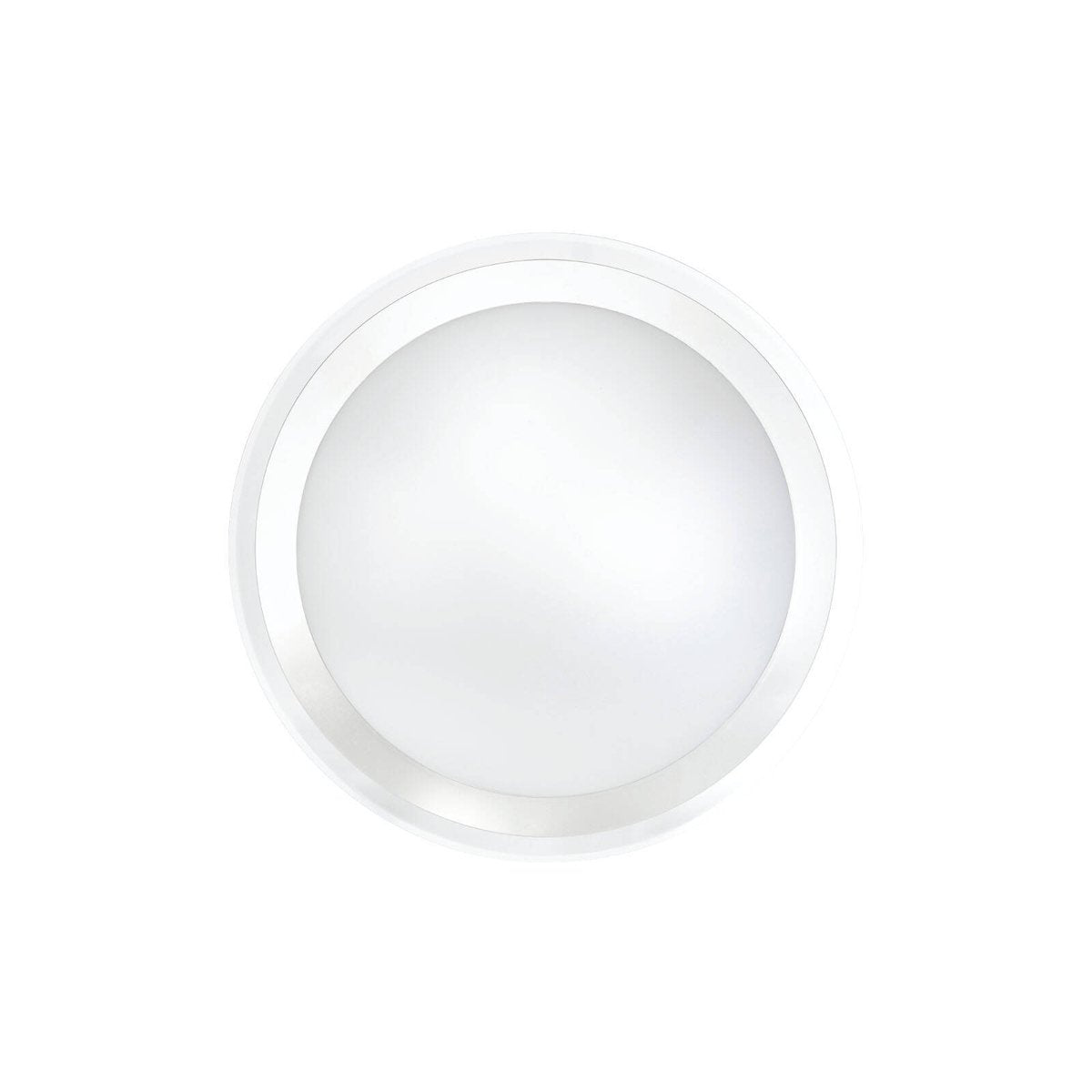Brilliant Lighting Charlton LED Oyster Ceiling Light, 43cm, 22W, Silver Acrylic, Hardwired 19653/11