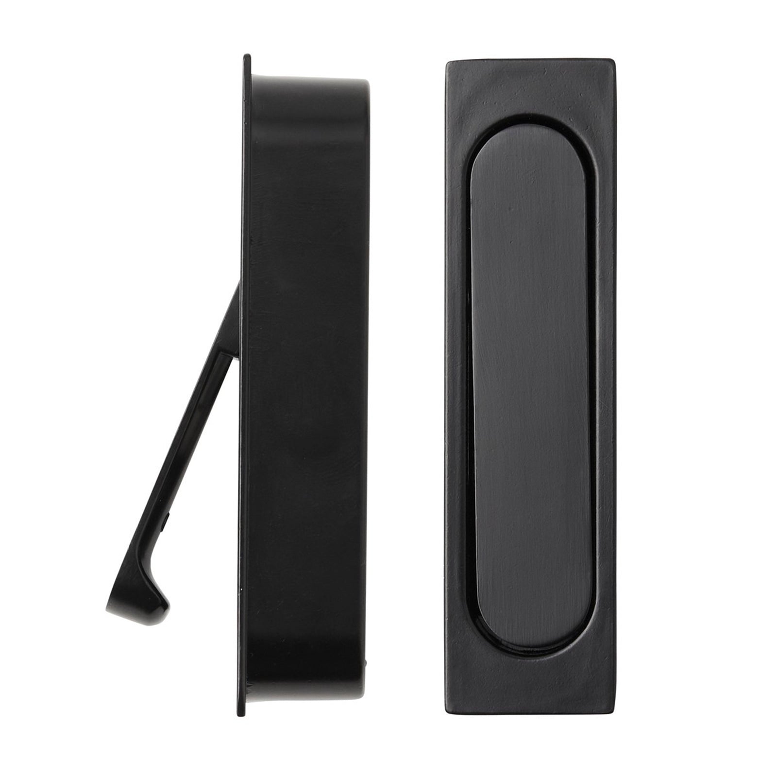 Delf Trade Matt Black Zinc Alloy Edge Pull Sliding Door Handle
