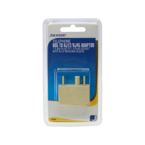 Jackson 605 to RJ12/45 Modular Telephone Adaptor Plug - Beige