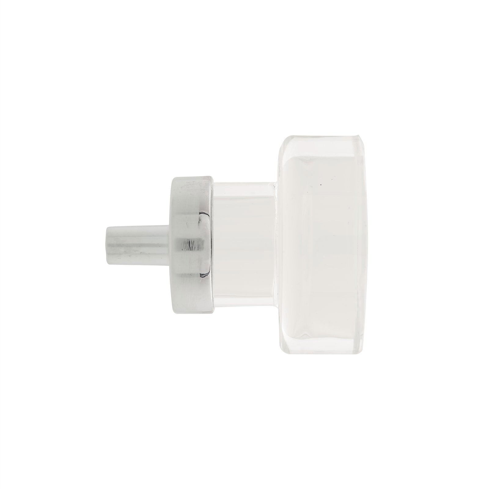 Prestige 32mm Brushed Nickel Round Crystal Knob - Aluminium