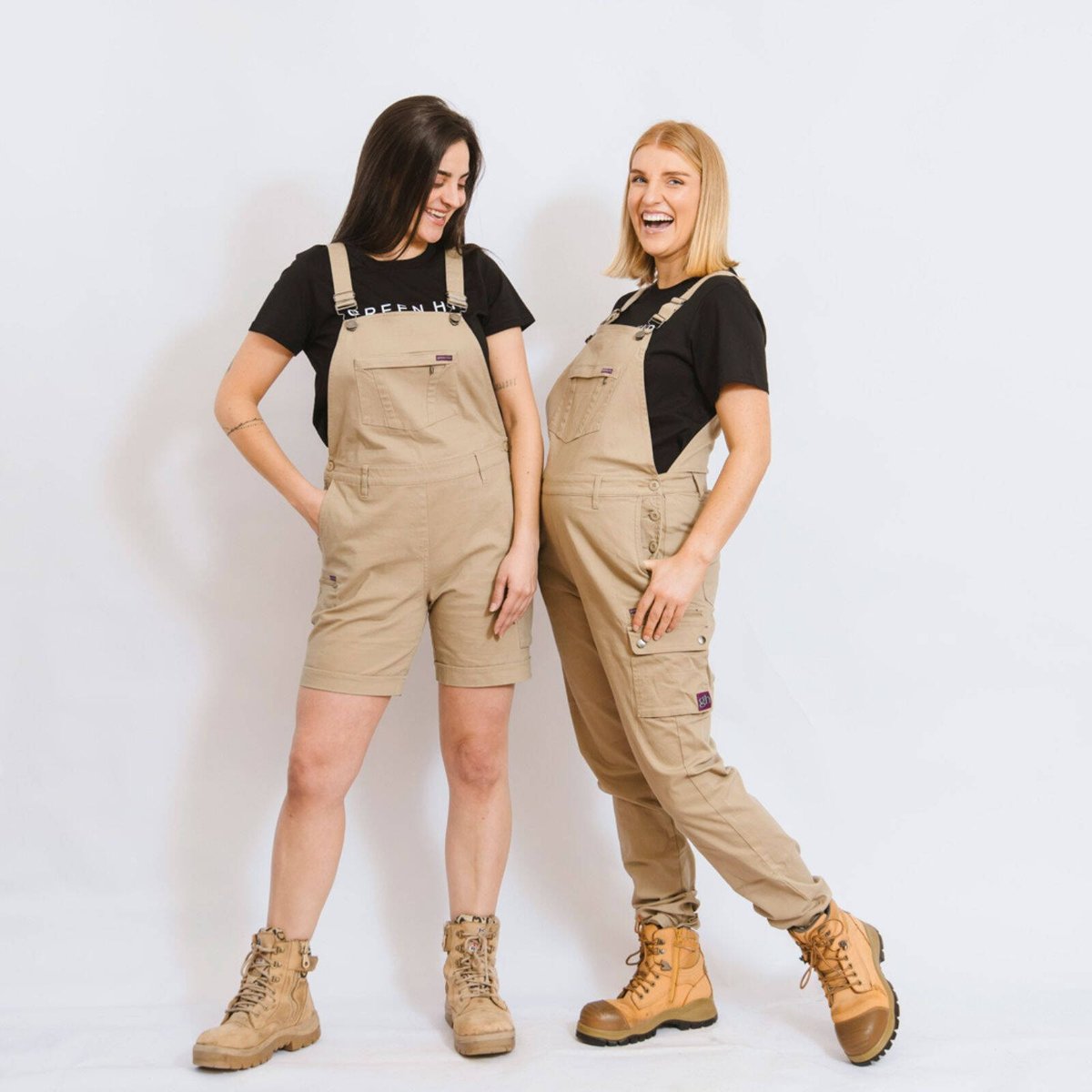 Green Hip All Women Overalls Khaki Size 16 Women's Cotton Bib and Brace
