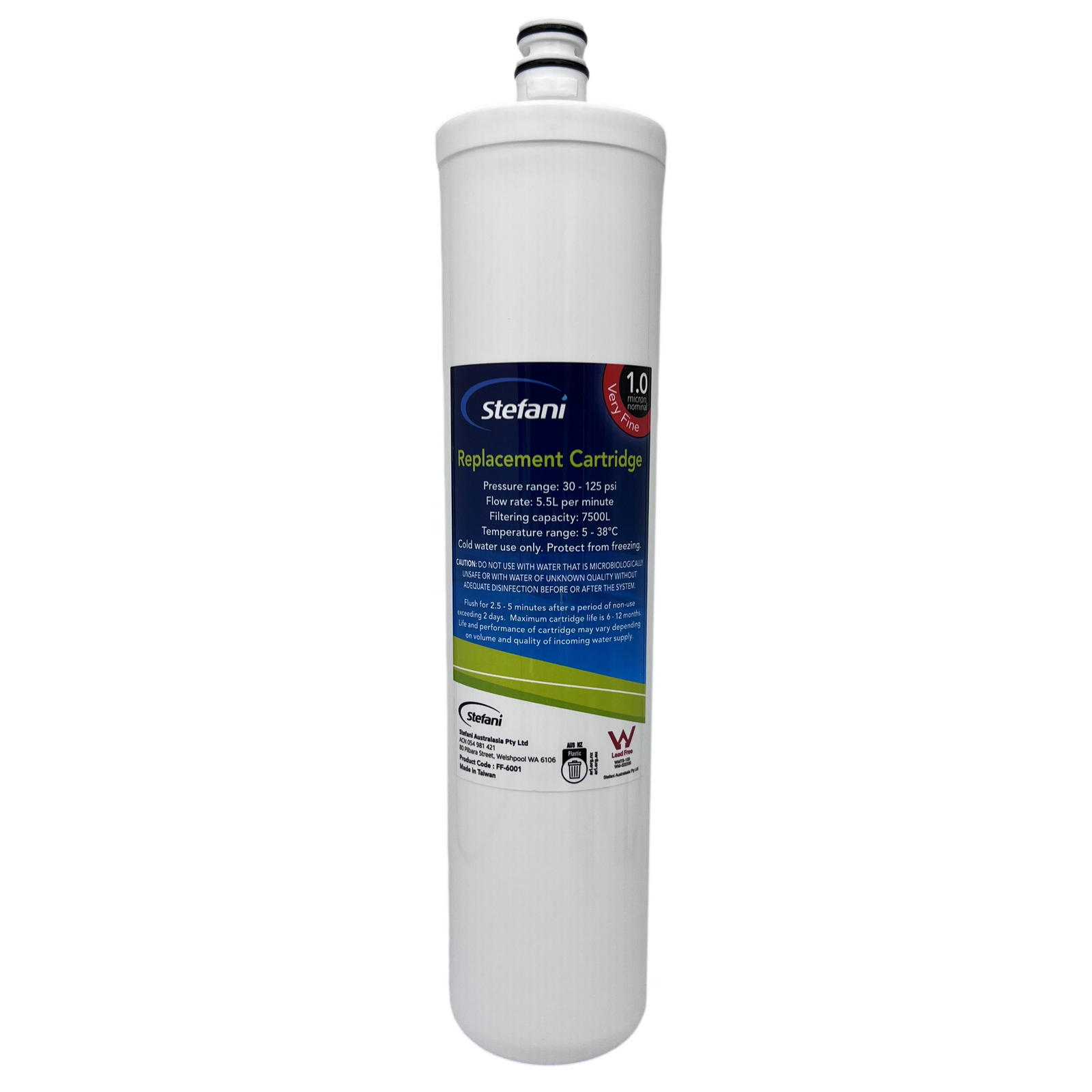 Stefani 1.0 Micron Under Counter Carbon Water Filter Replacement Cartridge