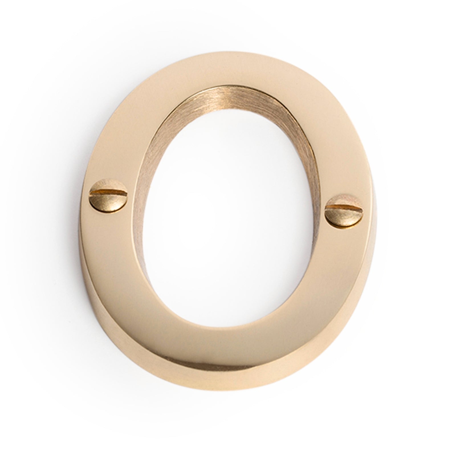 Sandleford 75mm Solid Brass House Number 0 - Weather Resistant, Fixings Included