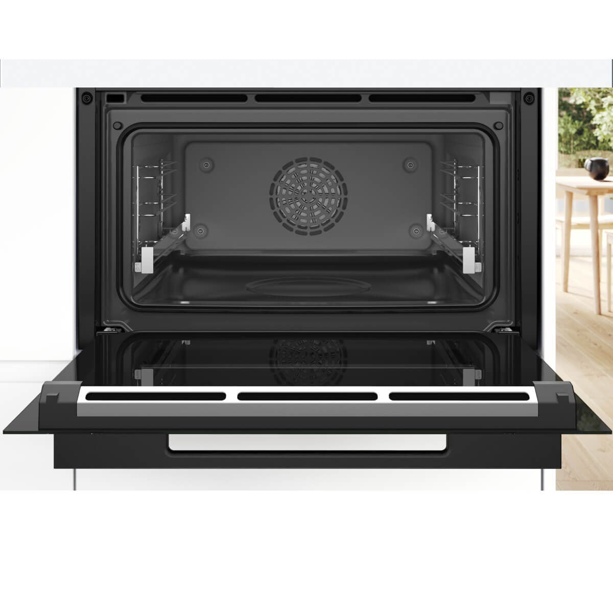 Bosch Series 8 Accentline compact steam oven - 47L, FullSteam, sous vide, TFT touch display, black - CSG958DB1