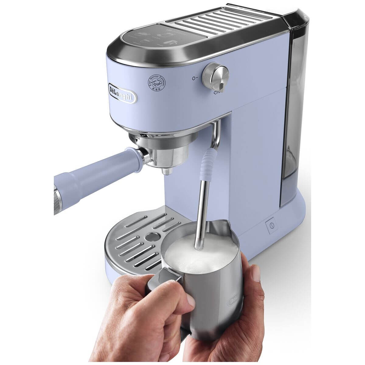 DeLonghi Dedica Duo Cold Brew Coffee Machine - 15 Bar Pump, Slim Full Metal Design, Blue - EC890LA