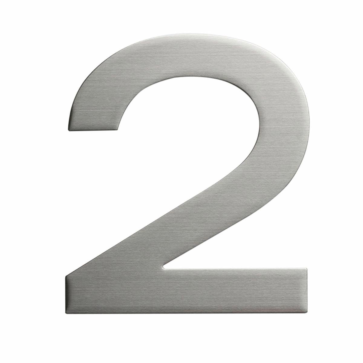 Sandleford 150mm Plaza House Number 2 - Stainless Steel, Weather Resistant