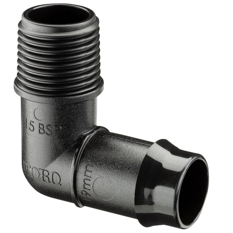 Toro 19mm Male Poly Threaded Elbow 15mm Size Polypropylene Durable - SuperSaverAU - view 1