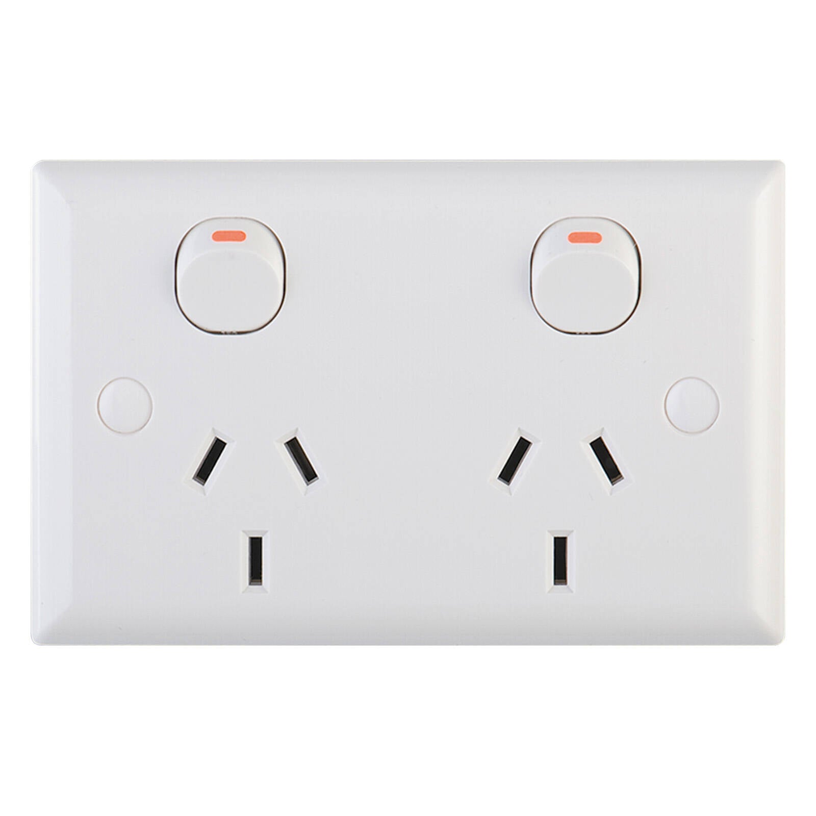 DETA Solid Plate Double Power Point 10 Pack White Polycarbonate 10A 240V