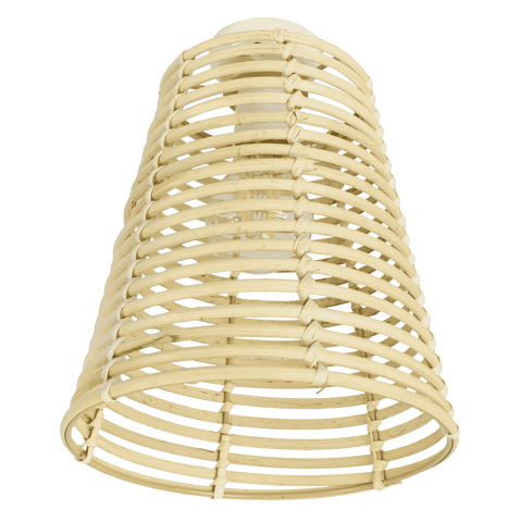 Luce Bella Rattan Woven Batten Fix Light Cream Indoor