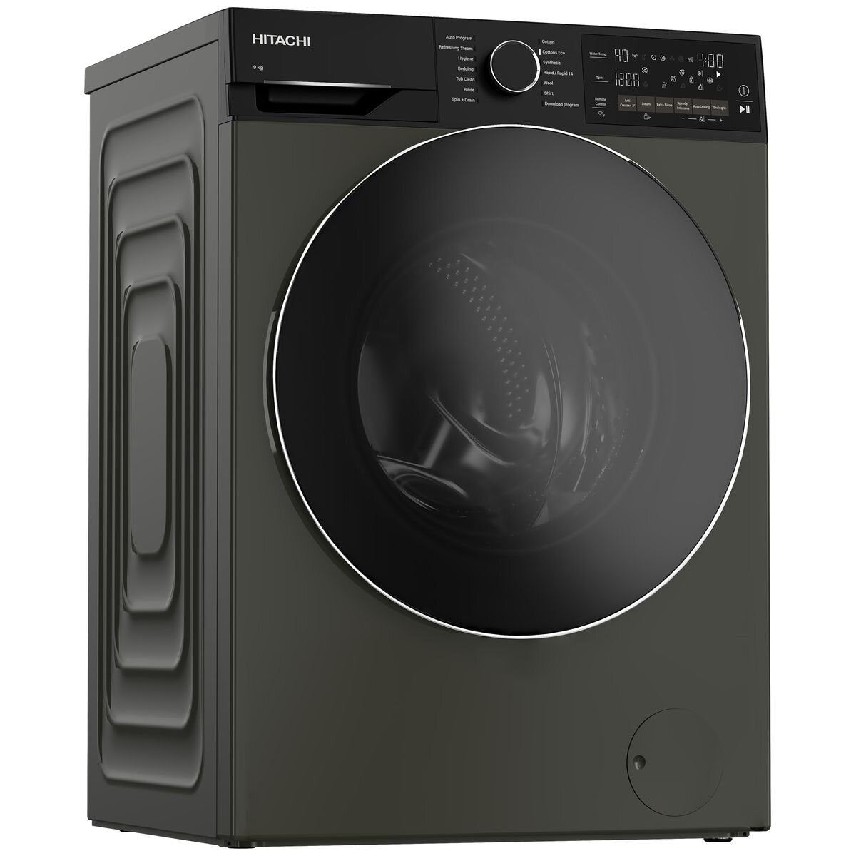 Hitachi 9kg Front Load Washing Machine - AutoDose, 1600rpm Spin, Hygiene Steam, Wi-Fi - BD-90XKVEADM