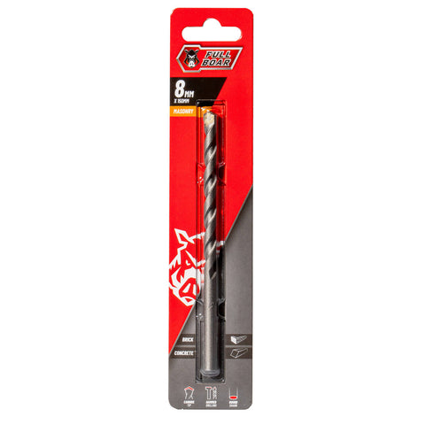 Full Boar 8mm TCT Masonry Drill Bit 150mm Hammer for Brick Concrete