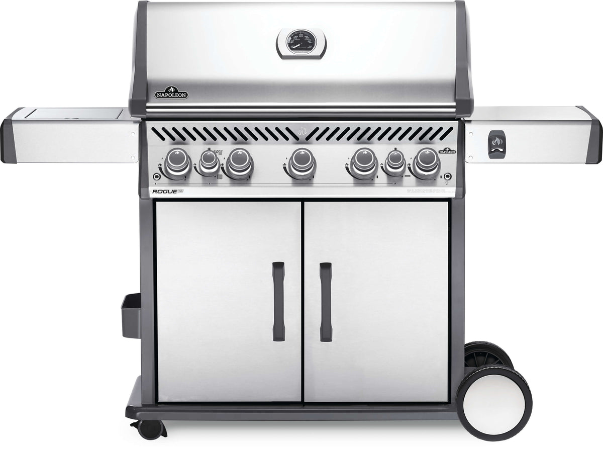 Napoleon Rogue SE 625 Natural Gas 5 Burner BBQ - Stainless Steel - Infrared Side Burner - RSE625RSIBNSS-1-AU