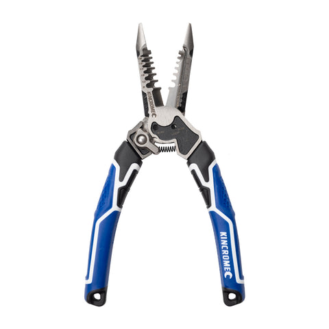Kincrome 200mm Chrome Vanadium Steel 6 in 1 Pliers and Wire Stripper Blue