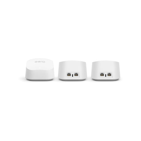 eero 6+ Mesh Dual Band Wi-Fi 6 Router & Extenders R010315 - 3 Pack, 1 Gbps, White
