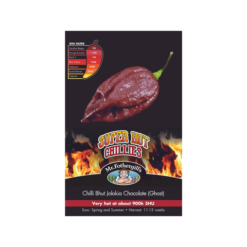 Mr Fothergill S Chilli Bhut Jolokia Chocolate Ghost Seeds - 20 Pack - 900,000 SHU - SuperSaverAU - view 1
