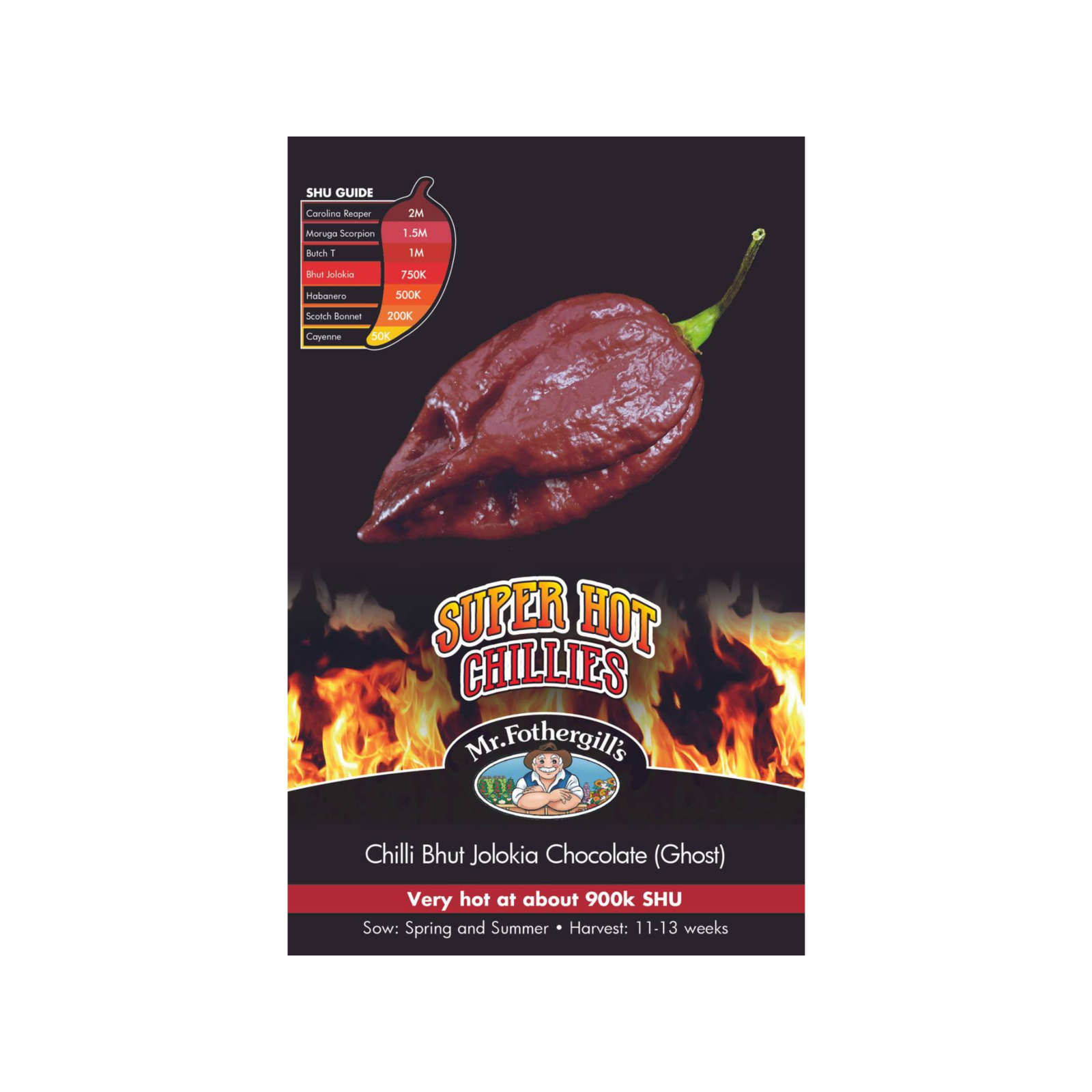 Mr Fothergill's Chilli Bhut Jolokia Chocolate Ghost Seeds