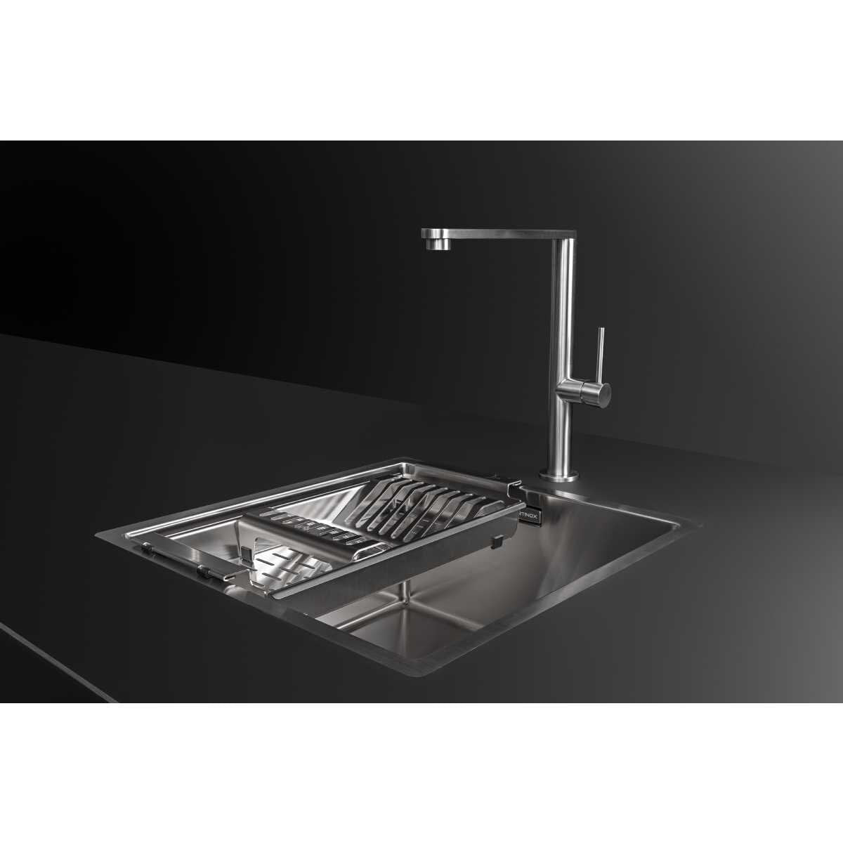 Artinox Large Colander - 260mm x 420mm Stainless Steel Finish - VQSF2842