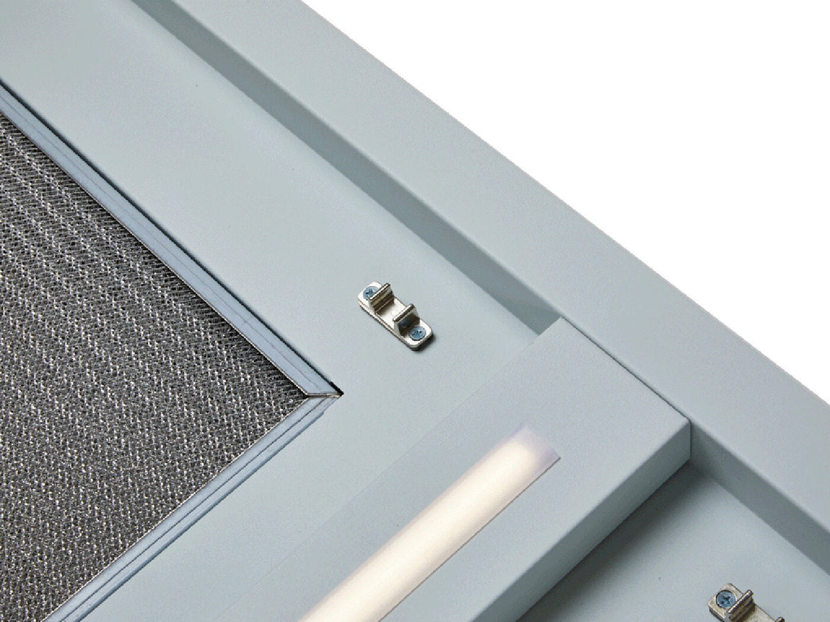 Schweigen 120cm White Ceiling Cassette Rangehood - Twin External Motors, 2 Mesh Filters - SCC1200W-SP2PAK