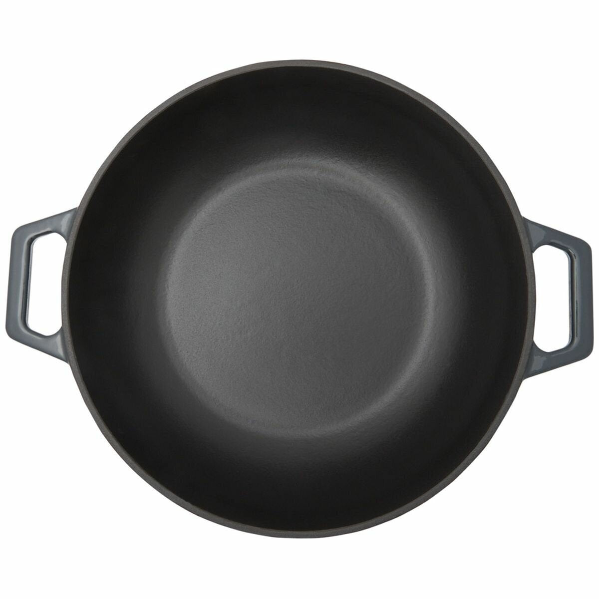 Westinghouse 4L Cast Iron Round Shallow Pot - Ombre Grey, Oven Safe, Induction Compatible - WHCIPRS3002G