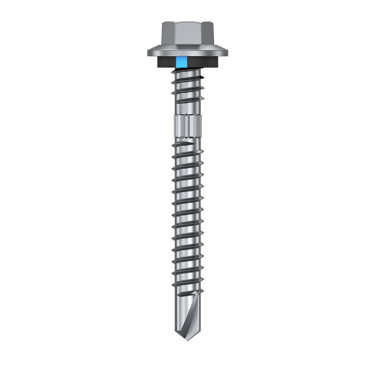 Bremick 12G x 51mm Hex Roofing Screw with Seal, Drill Point Fine Thread - 100 Box