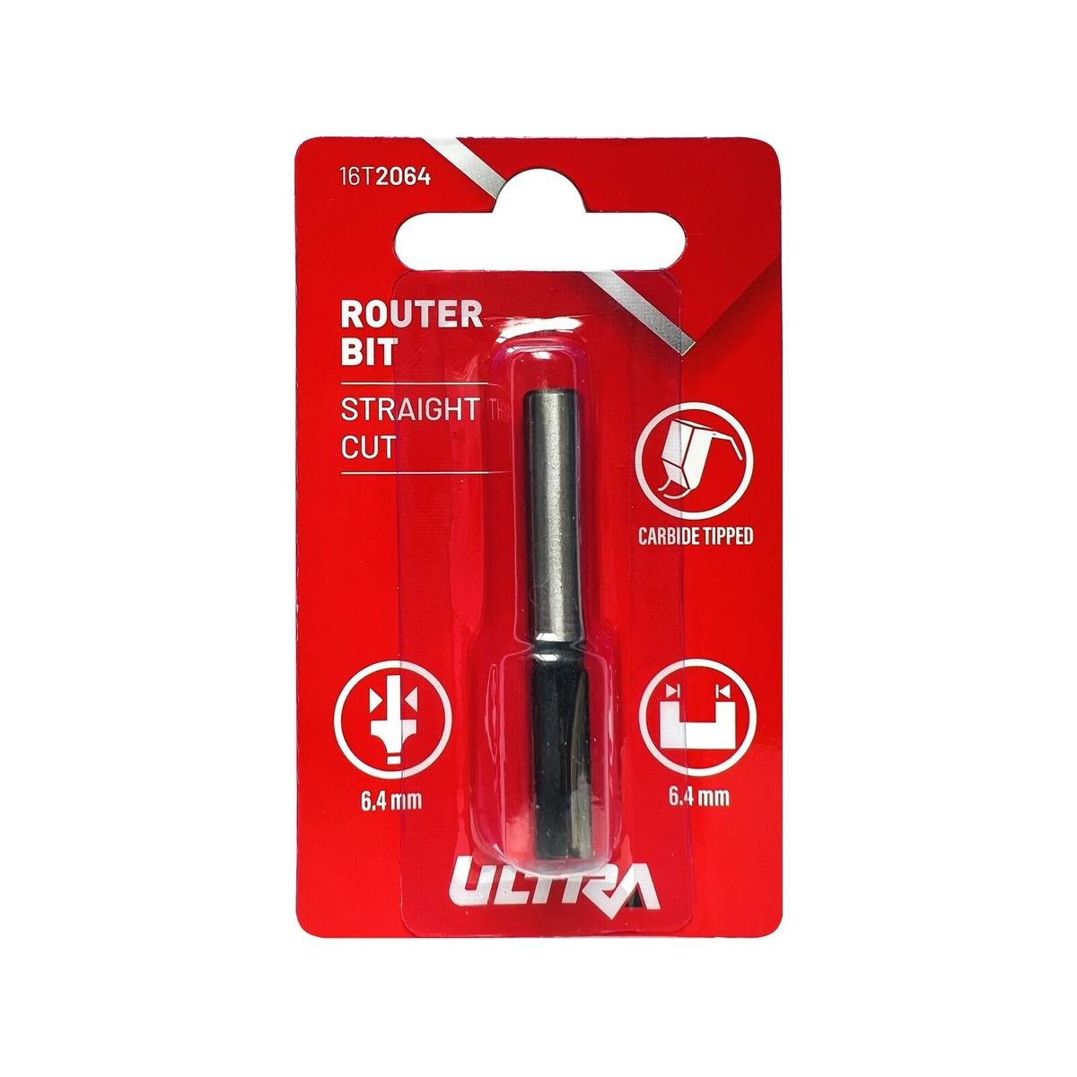Ultra Router Bit - 6.4mm - Tungsten Carbide - Durable Straight Cutter - SuperSaverAU - view 1