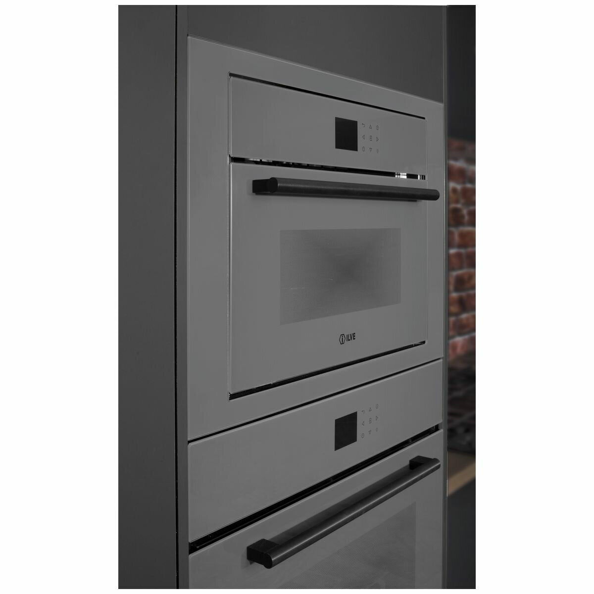 ILVE 76cm Trim Kit - Grey Finish - Includes Stainless Steel Tray and Flat Grill - IL76TKGV