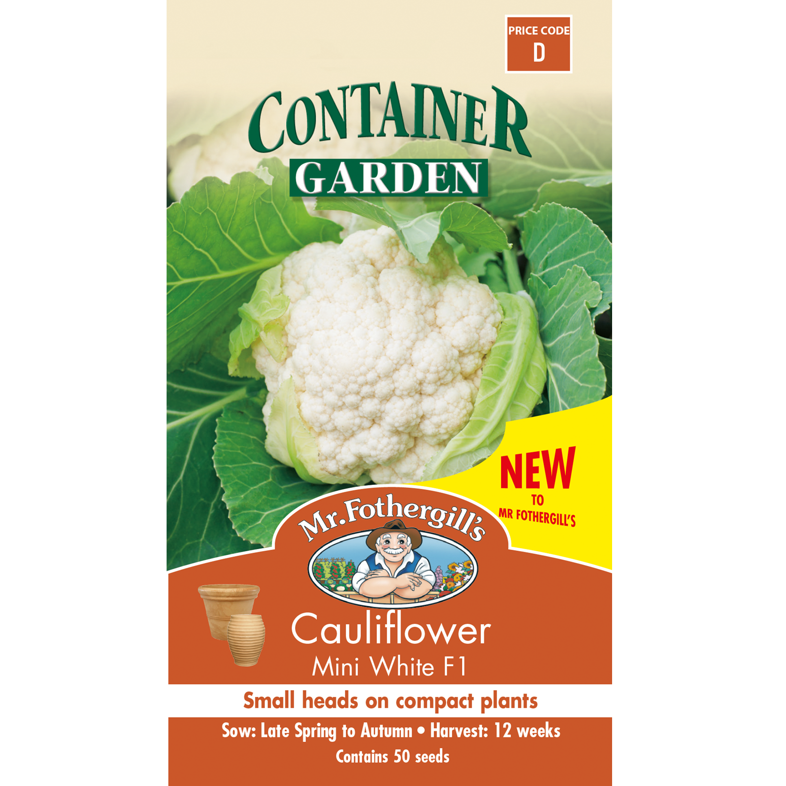 Mr Fothergill's Cauliflower Mini White F1 Seeds