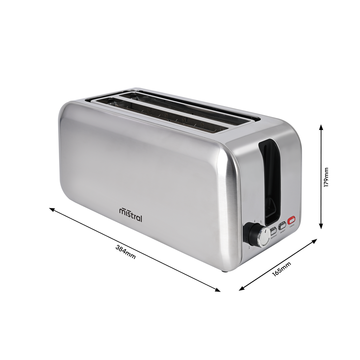 Mistral 4 Slice Toaster Stainless Steel BT353