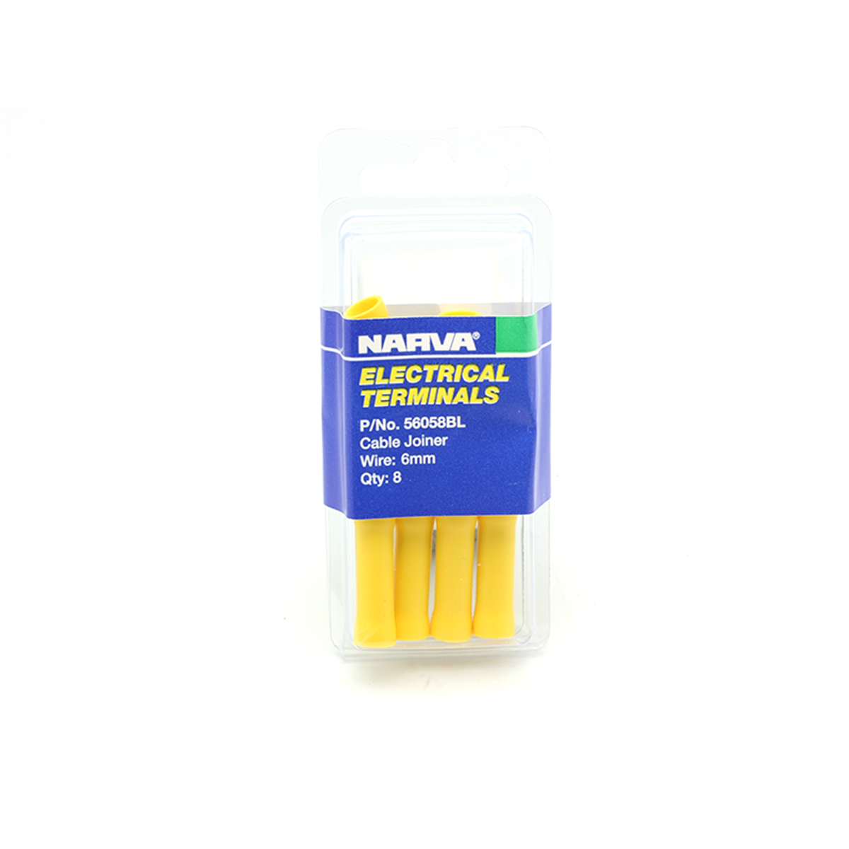 Narva Cable Joiner Butt Splice 5-6mm Yellow Vinyl 8 Pack - SuperSaverAU - view 1