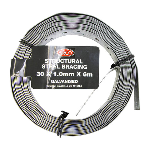 Airco 30 x 1.0mm x 6m Structural Galvanised Strapping