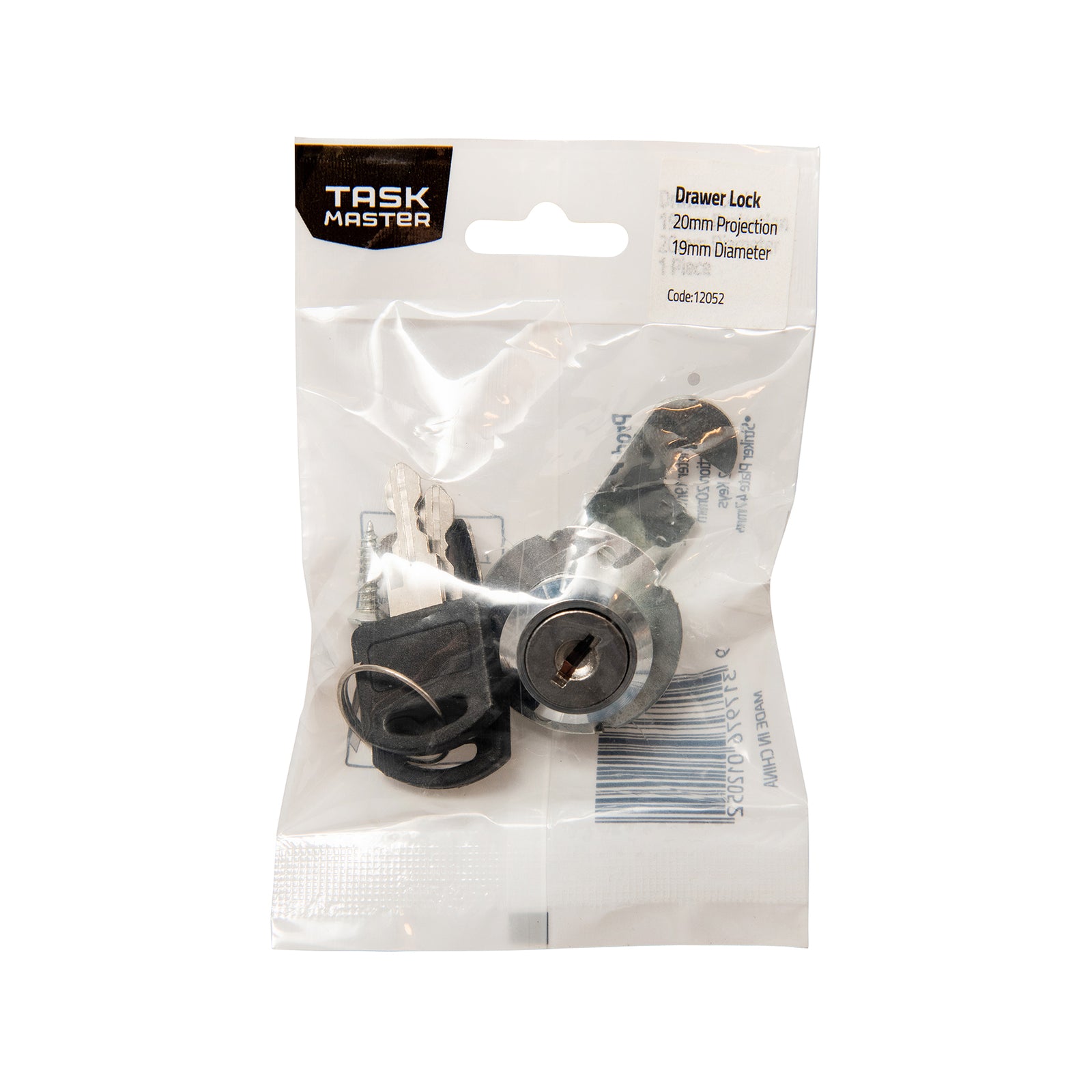 Taskmaster 19 x 20mm Drawer Lock 2 Keys