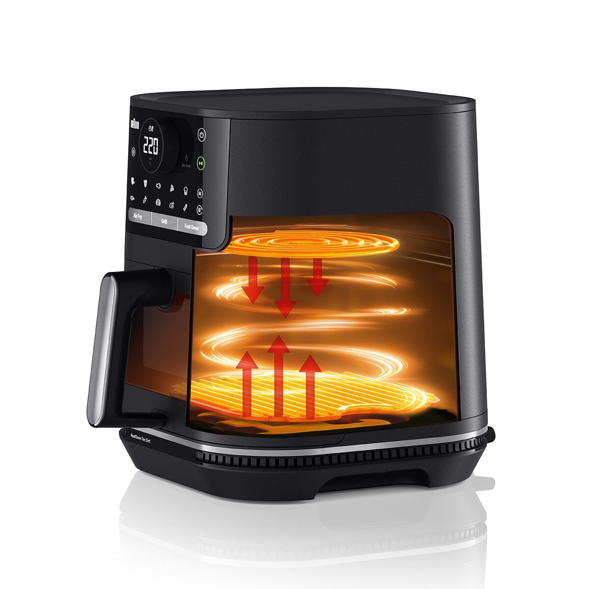 Braun MultiFry 5 Air Fryer 5.7L - Black - Three-in-One Air Fry, Bake, Grill, 20 Programs - HF5073IBK