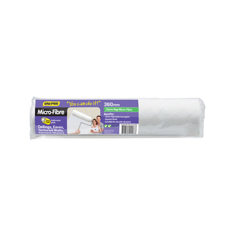 Uni-Pro 360mm x 15mm Nap Microfibre Roller Cover - White