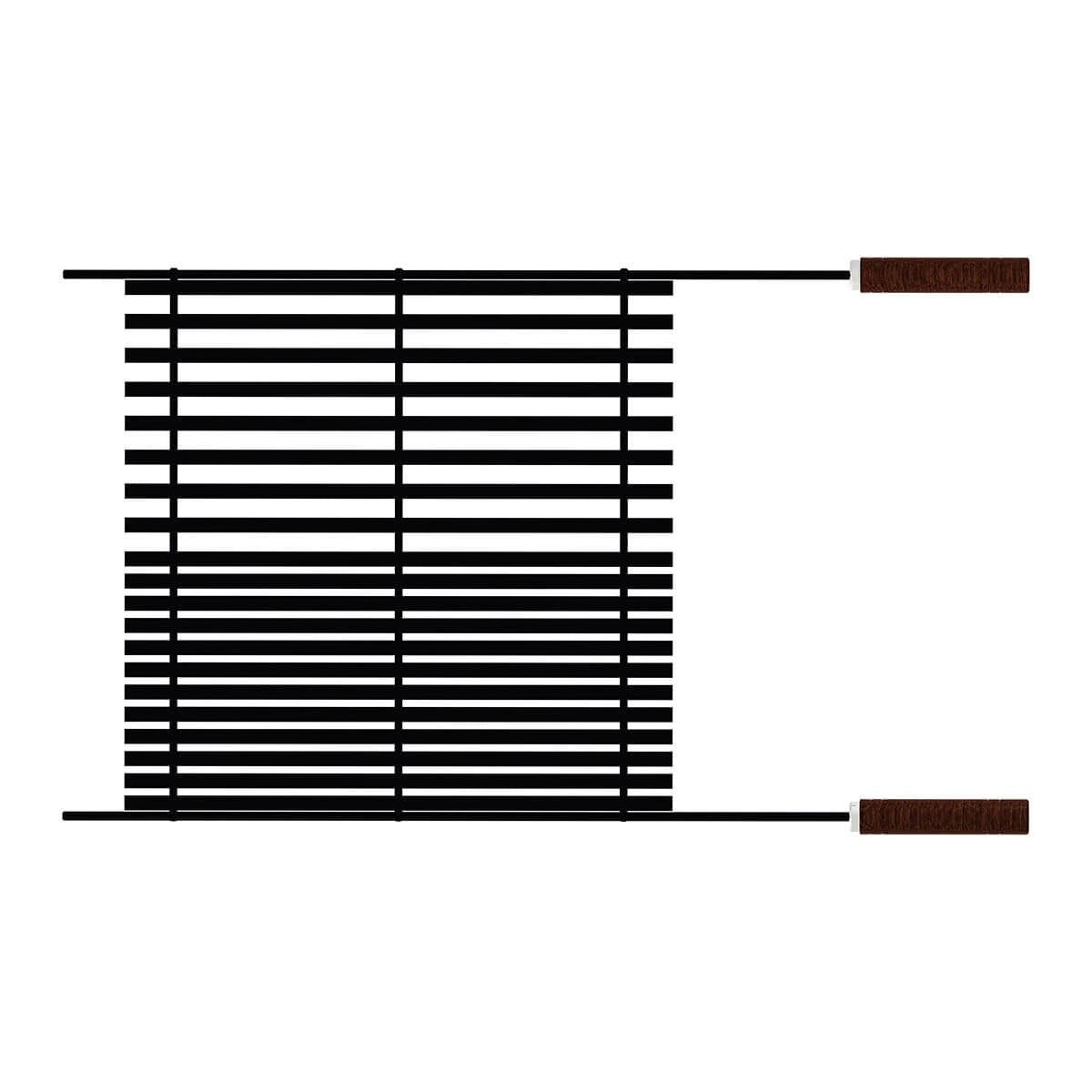 Tramontina Churrasco Black BBQ Grill - Nitrocarburized Carbon Steel - Wood Handles - 26494000