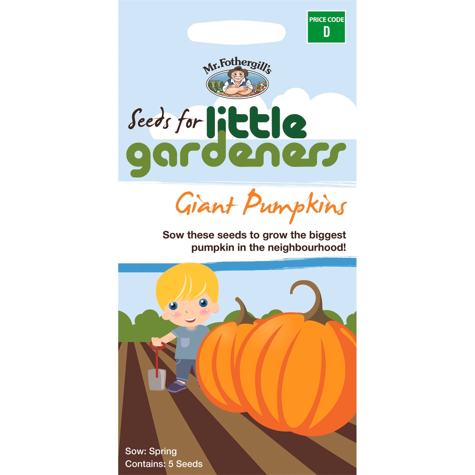 Mr Fothergill's Little Gardeners Giant Pumpkins Seeds Fun Family Grow