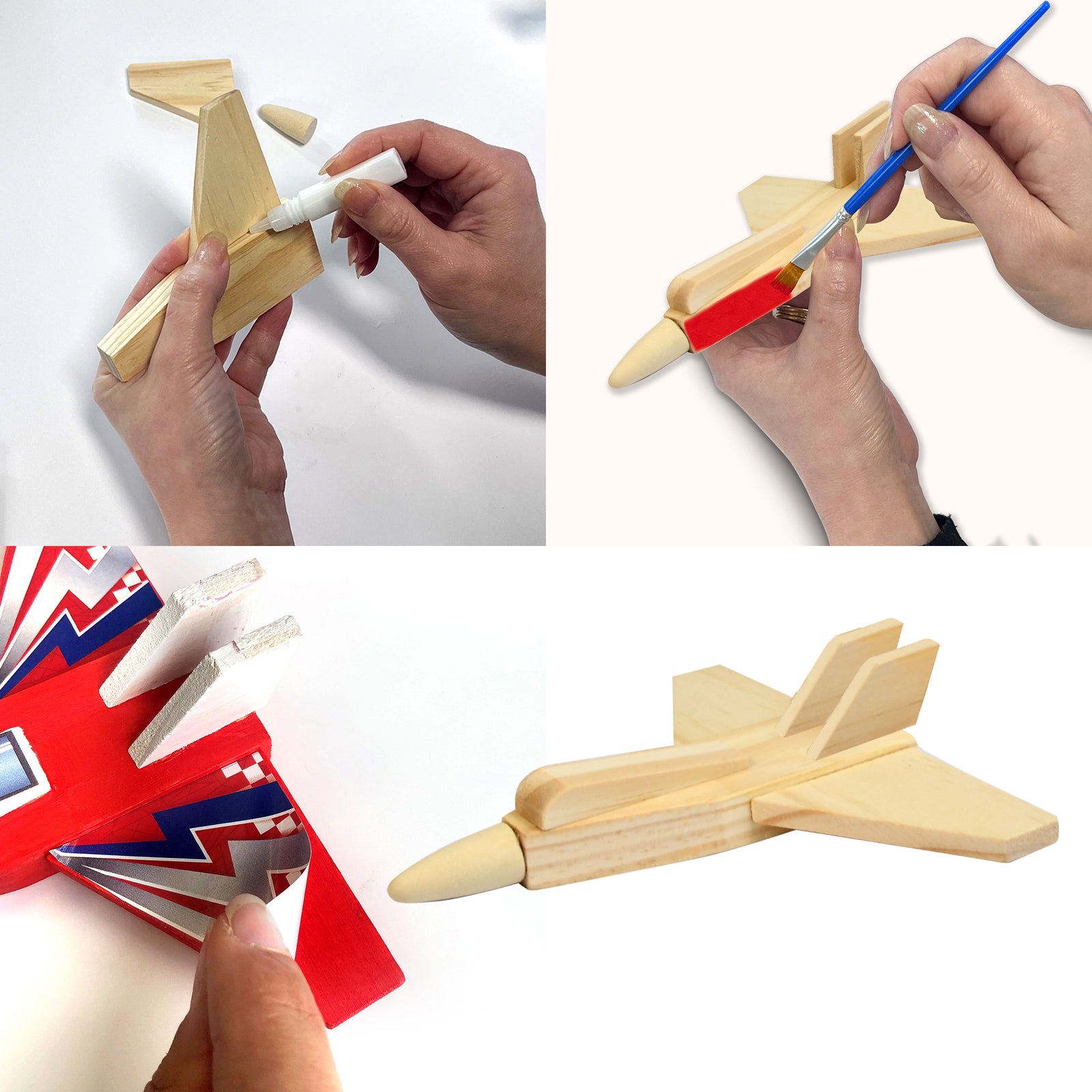 Boyle Wood Craft Project Kit Small Jet Plane DIY Indoor Model