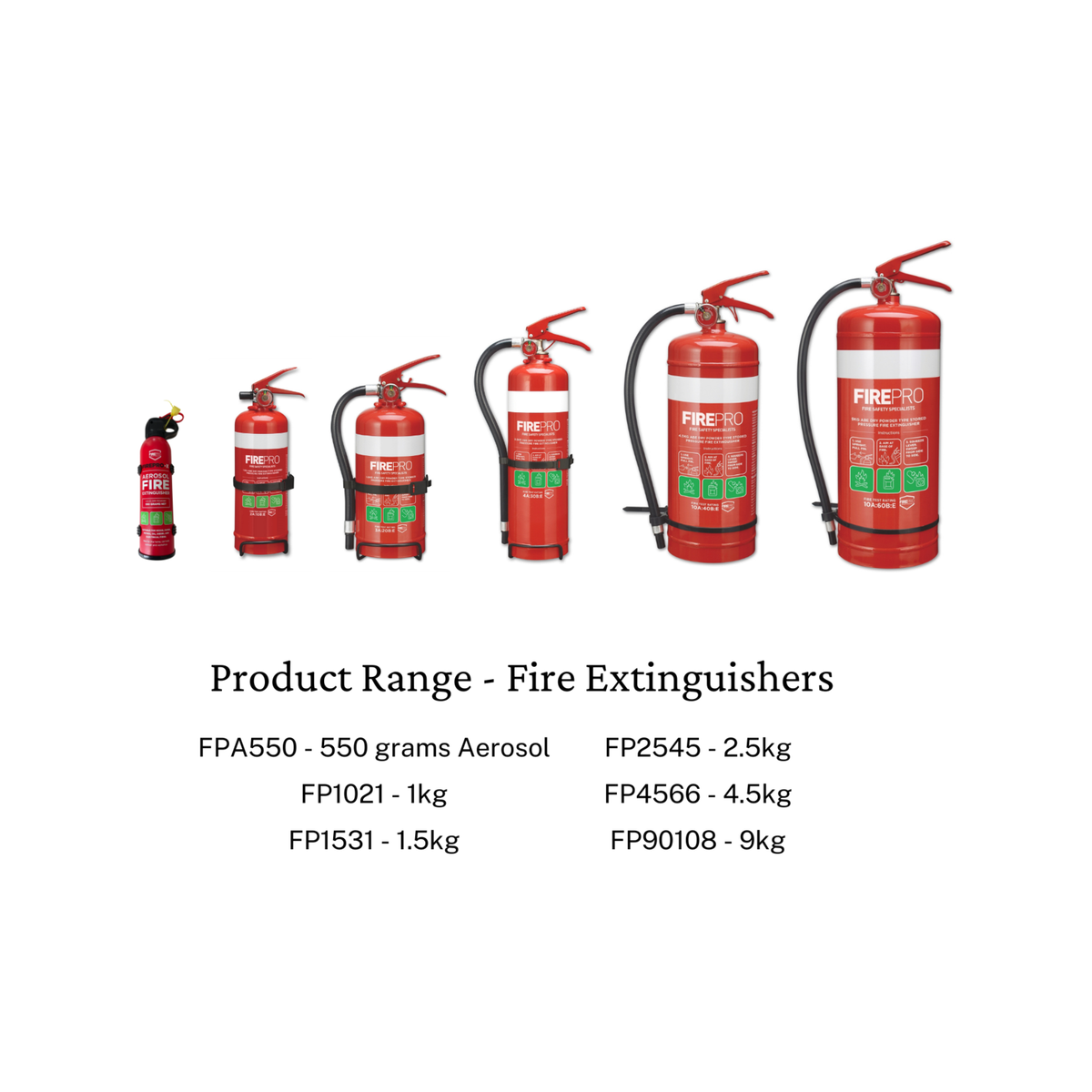 FirePro 550g Aerosol Fire Extinguisher Wall Mountable
