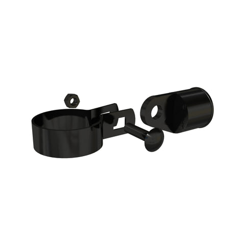 PEAK Chain Link Fencing 32mm Black Die-Cast Aluminium Rail End Assembly