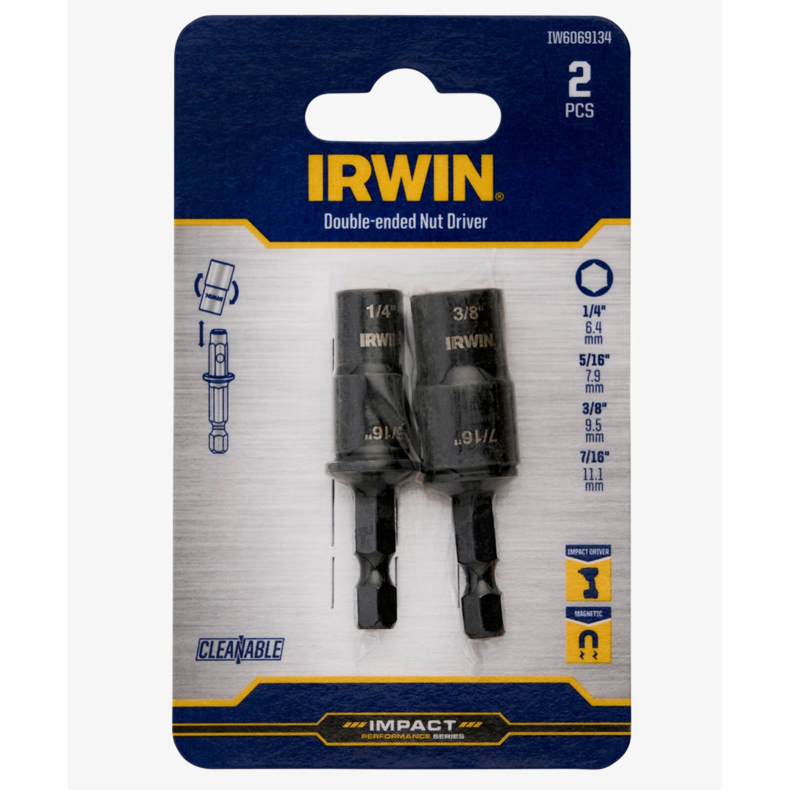 IRWIN 2 Piece Double Ended Nut Driver Set for Impact Drivers & Drills