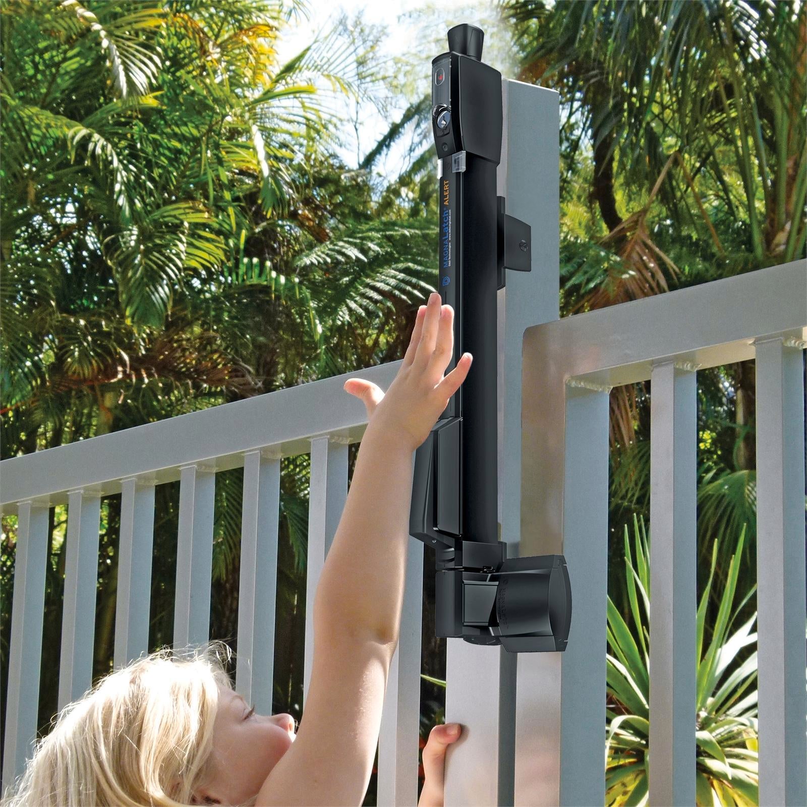 D&D Technologies MagnaLatch Pool Gate Safety Kit with TruClose Hinges, Black, Top Pull Series 3