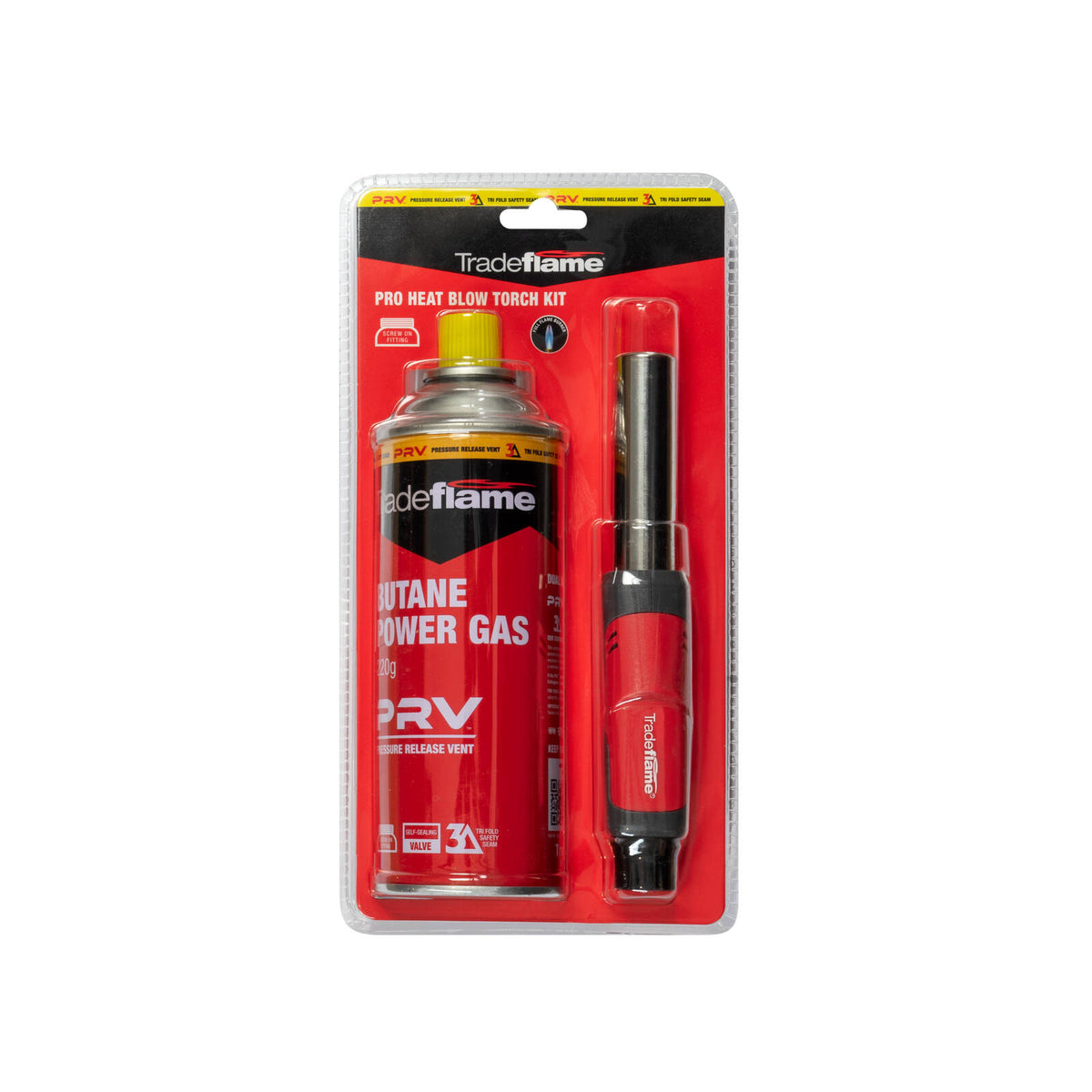 Tradeflame Pro Heat Blow Torch Kit with 220g Screw On Butane Gas