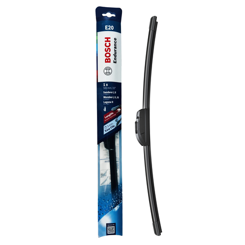 Bosch E20 20" 500mm Flat Endurance Wiper Blade, Hook Type Adapter