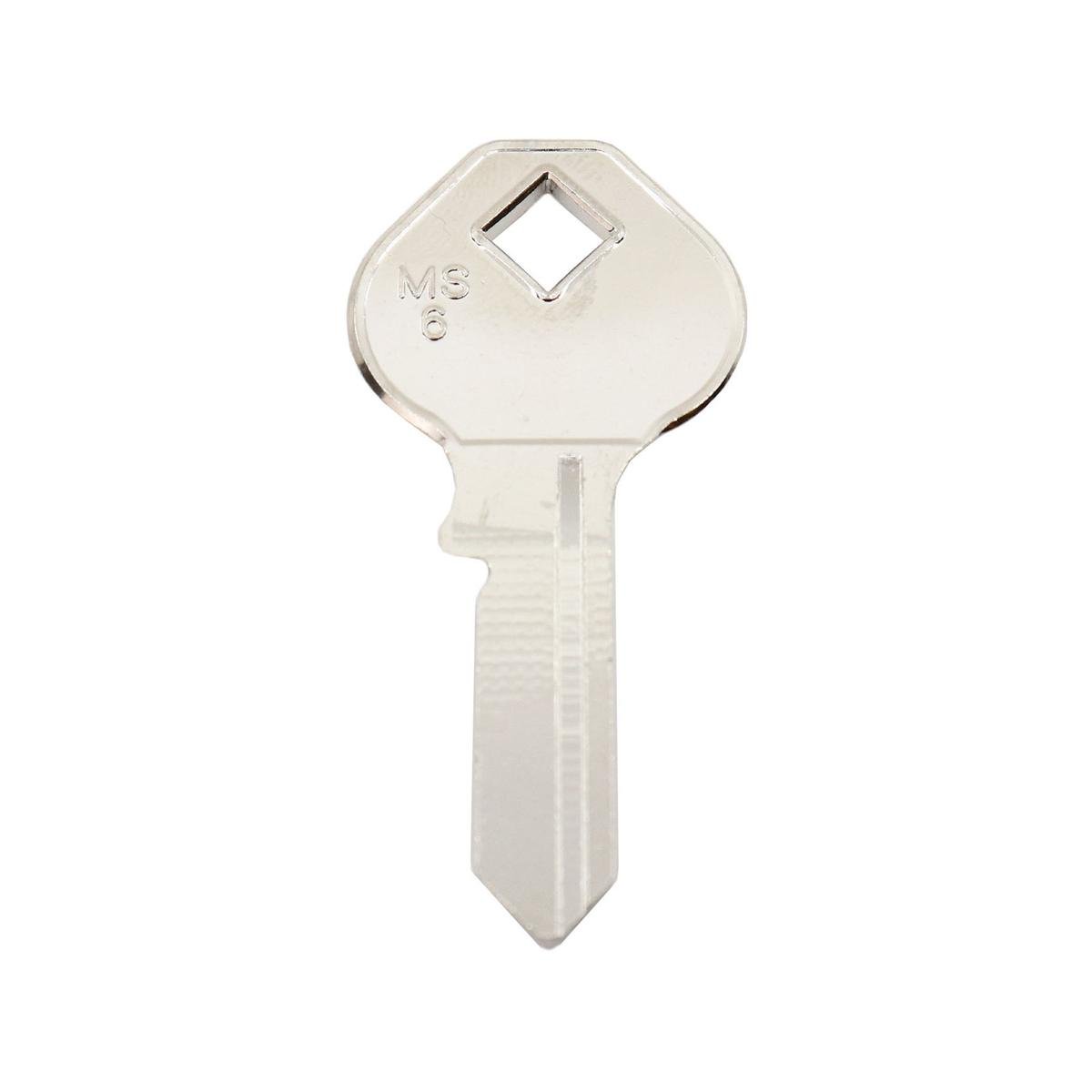 EHI MS6 Silver Blank Key 47mm Nickel Plated Brass