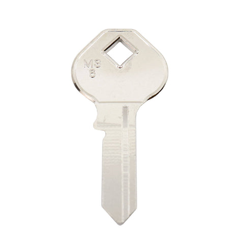 EHI MS6 Silver Blank Key 47mm Nickel Plated Brass