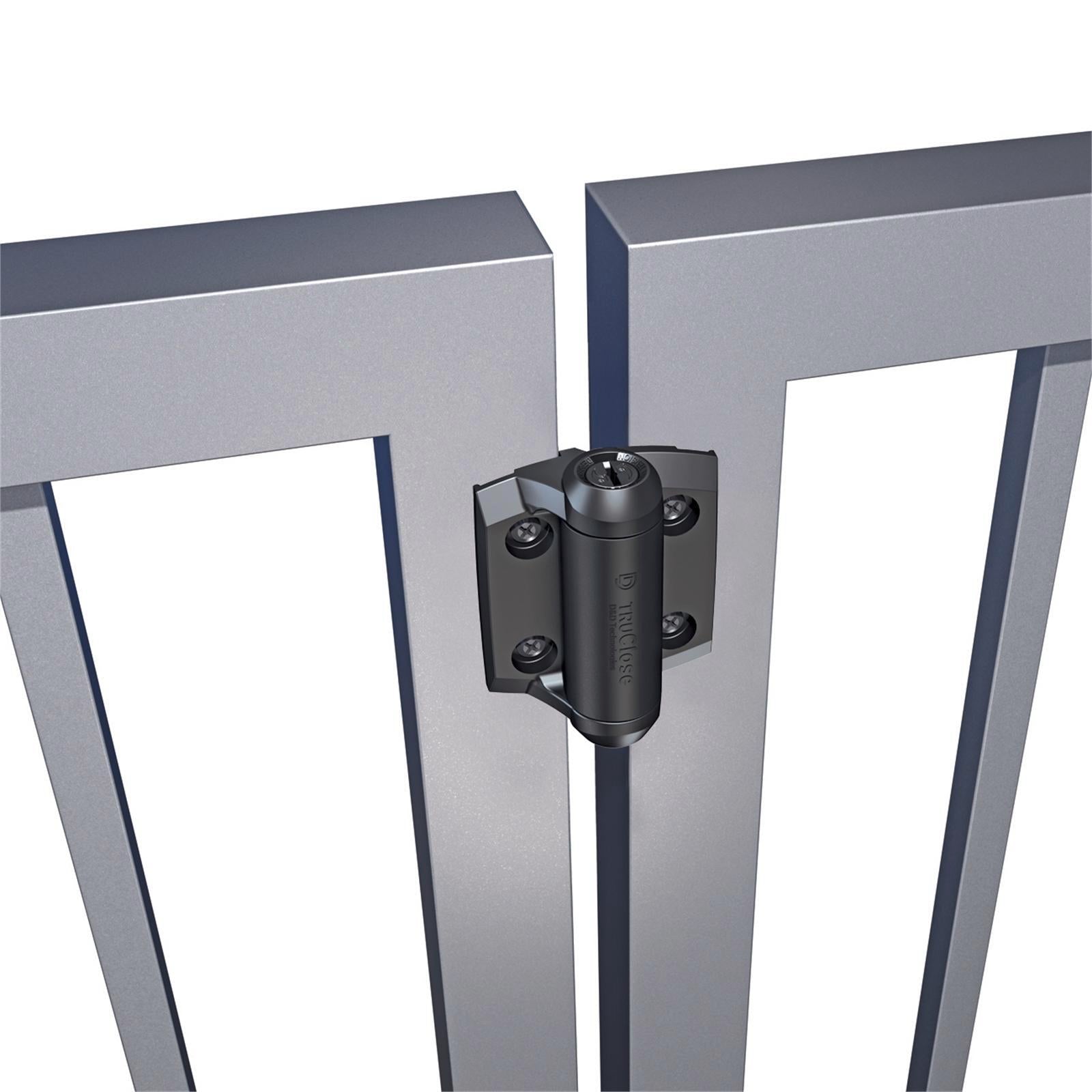 D&D Technologies TruClose Adjustable Self-Closing Pool Gate Hinges Black