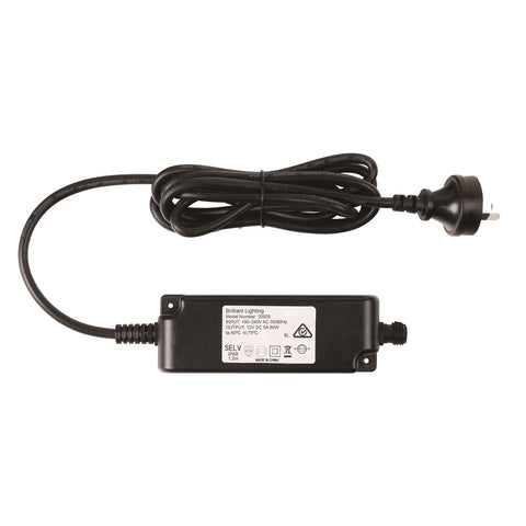 Brilliant 12V 60W Black DC LED Garden Light Transformer 20929/06