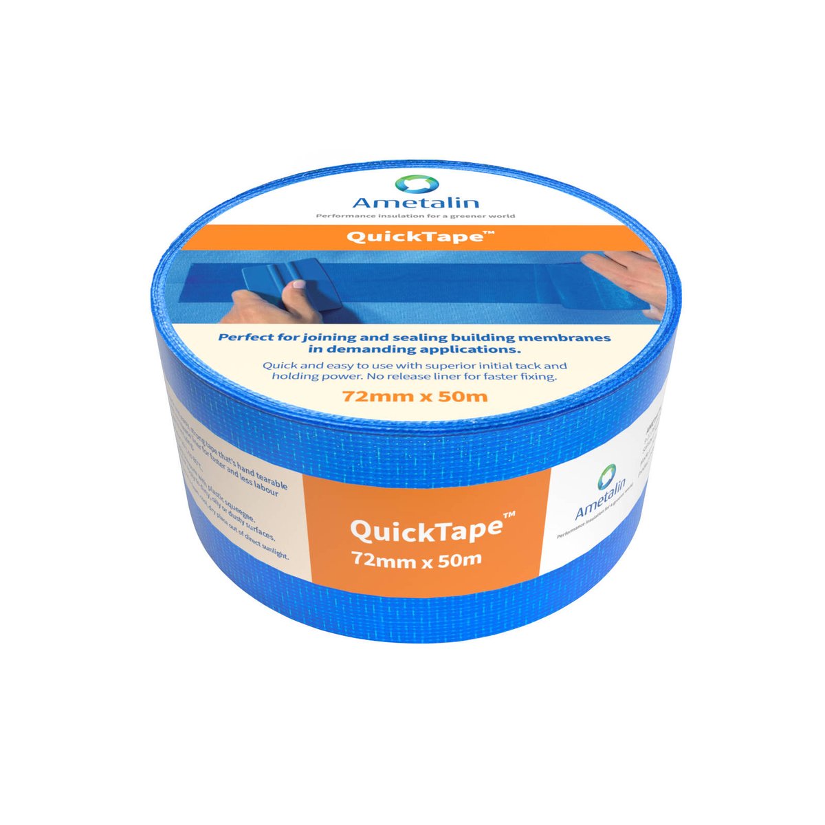 Ametalin 72mm x 50m Woven Polymer Fabric QuickTape QT-7250