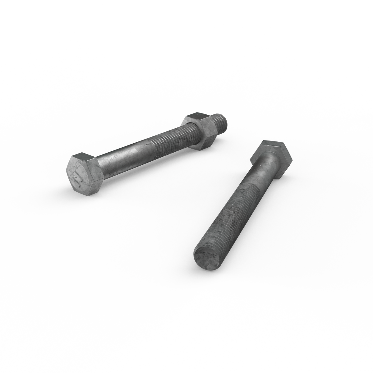 Zenith M12 x 100mm Hot Dip Galvanised Hex Head Bolt & Nut - 4.6 Grade Steel