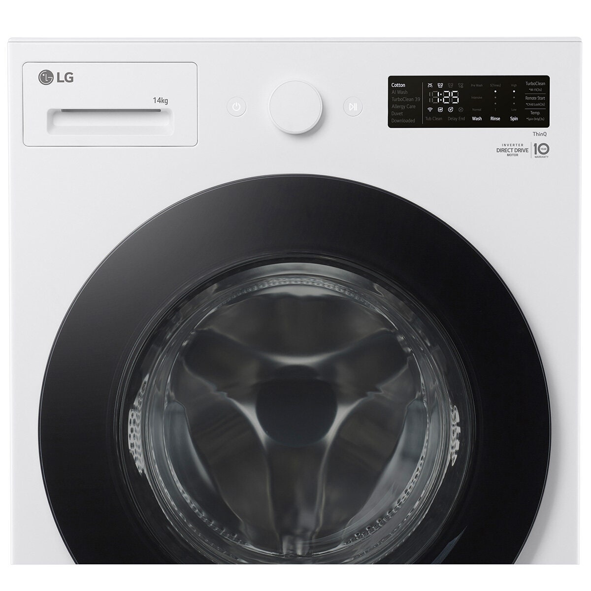 LG 14kg Front Load Washing Machine - XL Series, Allergy Care with Steam, Matte White - WXLS-1014W