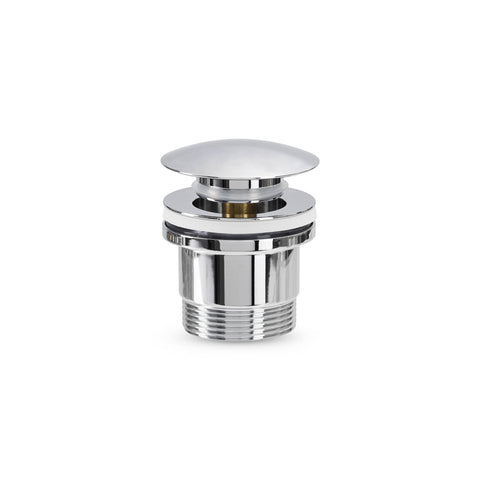 Brasshards Universal Pop Up Dome Basin Waste 40mm Chrome Brass with Overflow